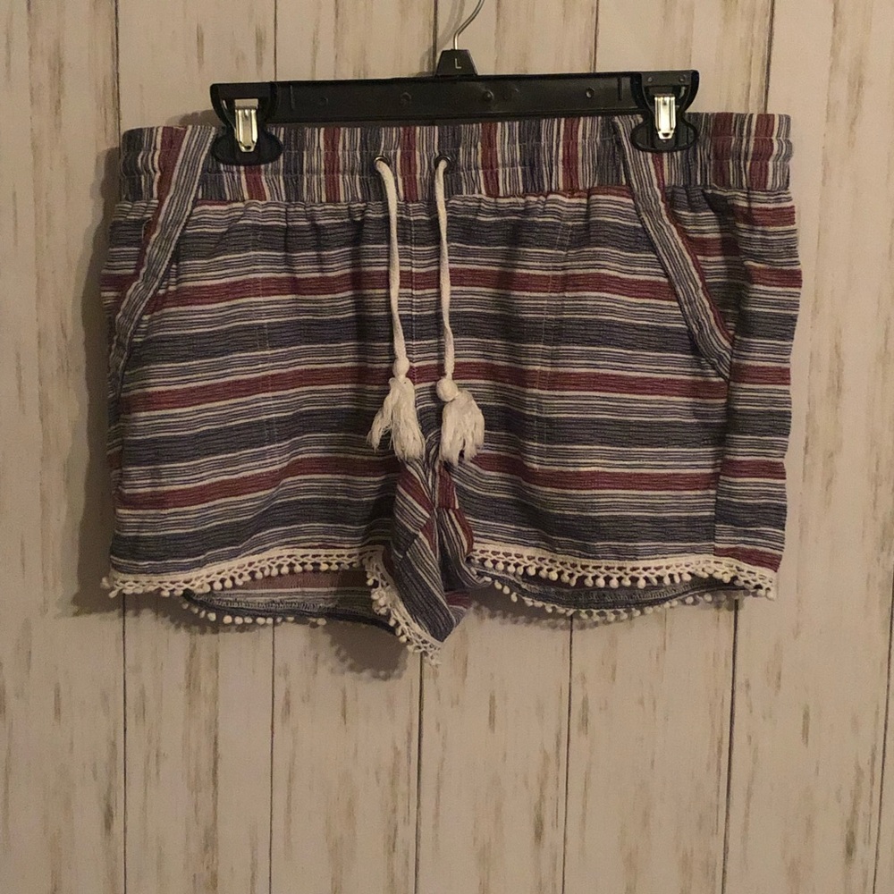 Pinstriped REWIND drawstring shorts XL JR